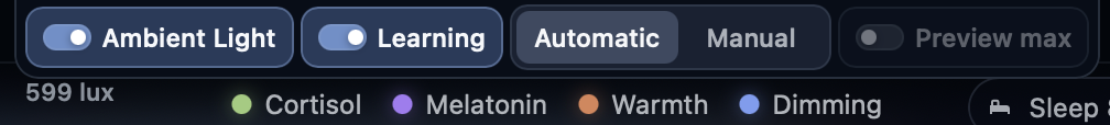 Automatic mode selected in ChillScreen